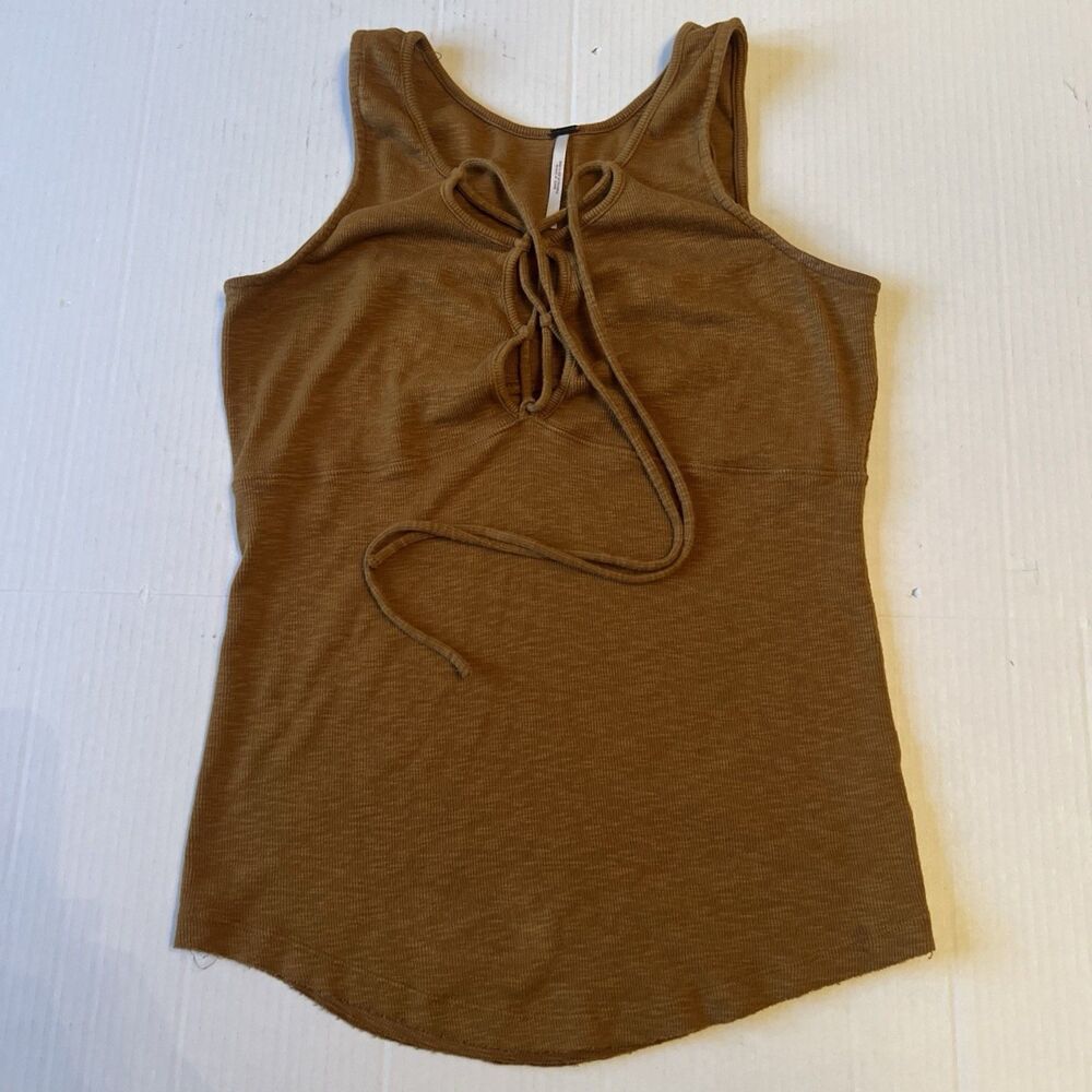 Free People We The Free Women's Tank Top Brown Sz M EUC